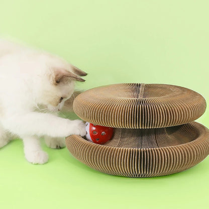 Magic Cat Toy Ball Corrugated Scratcher & Playboard