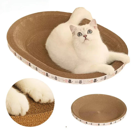 Corrugated Cat Scratcher Oval Claw Grinding Bed