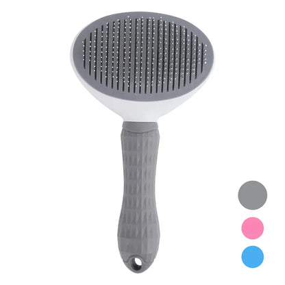 Self-Cleaning Pet Hair Removal Brush for Cats & Dogs