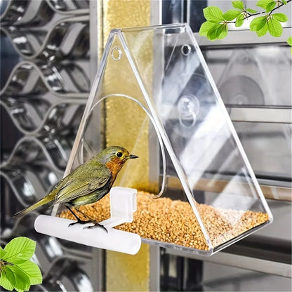 Window Bird Feeder with Strong Suction Cup & Weather-Resistant