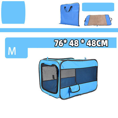 Folding Fabric Pet Carrier With Safety Zippers