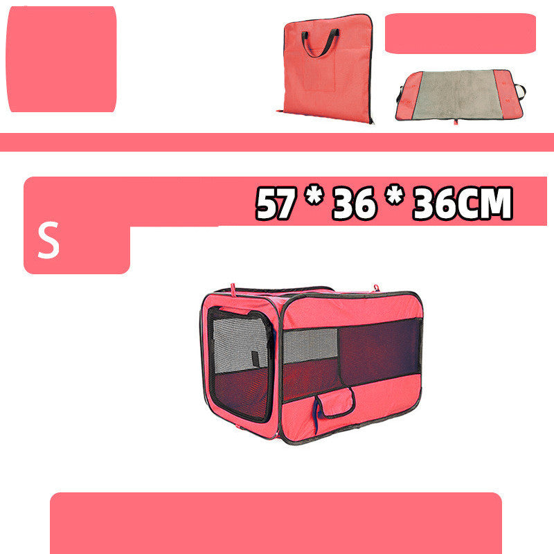 Folding Fabric Pet Carrier With Safety Zippers
